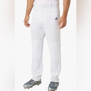 Adidas Men's Triple Stripe Open Bottom Baseball Pants white NWT